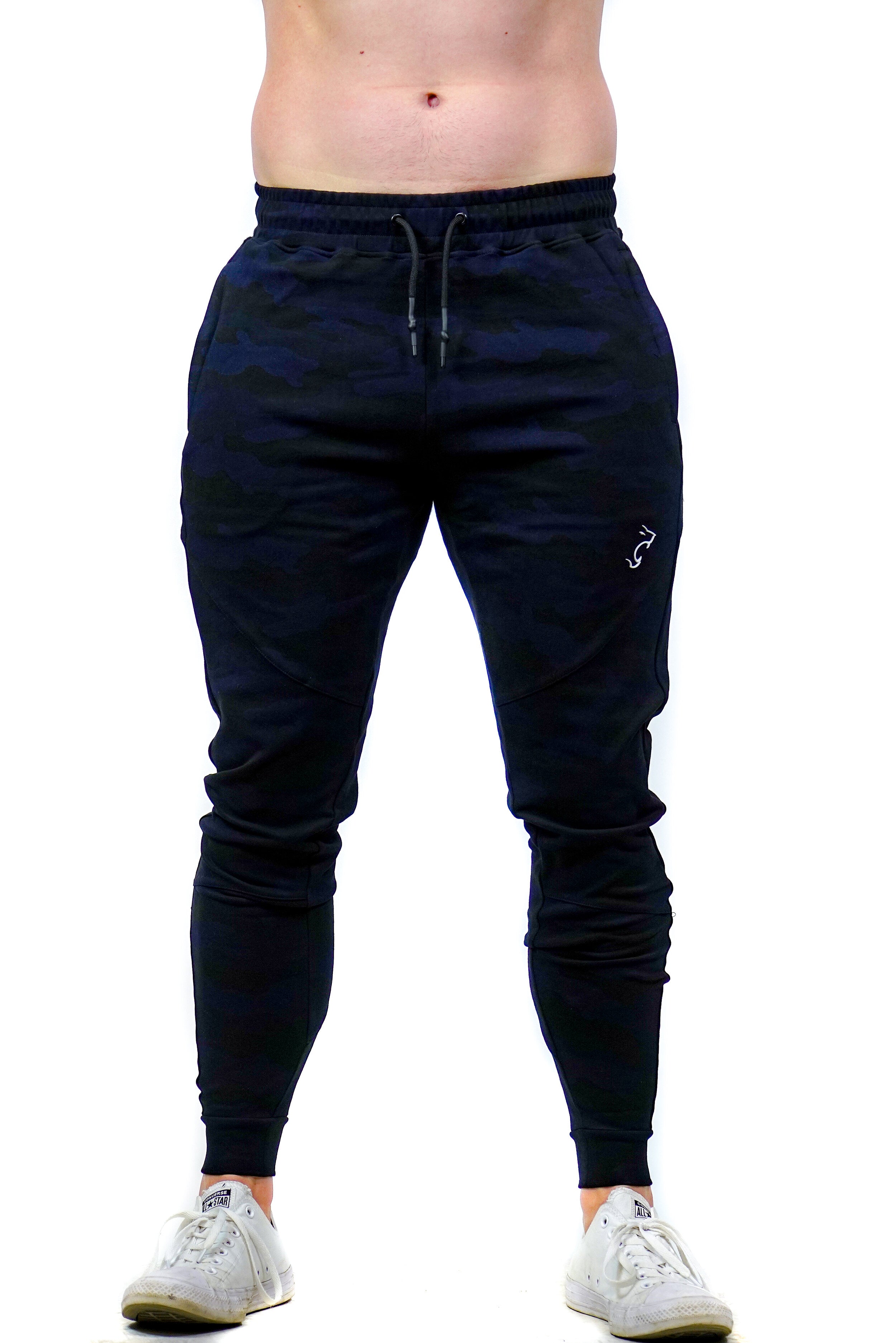 TECH JOGGERS - BLU & BLK CAMO